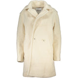 Desigual White Polyester Long Sleeved Coat - Chic & Functional