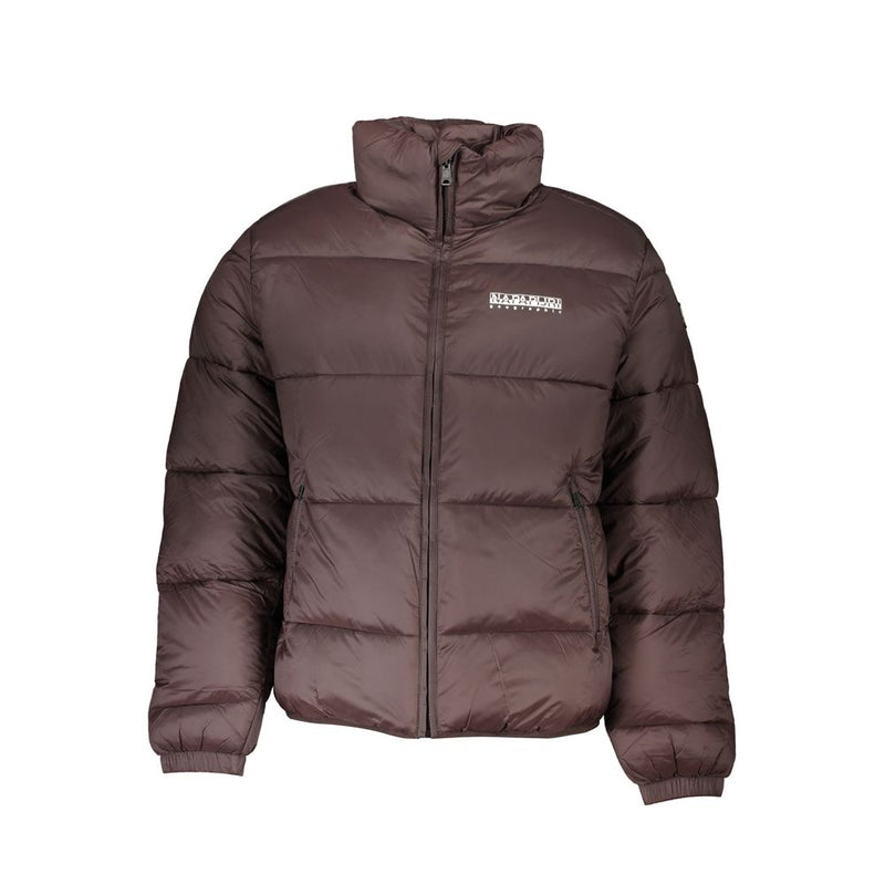 Napapijri Brown Polyamide Men Jacket - Sustainable Style