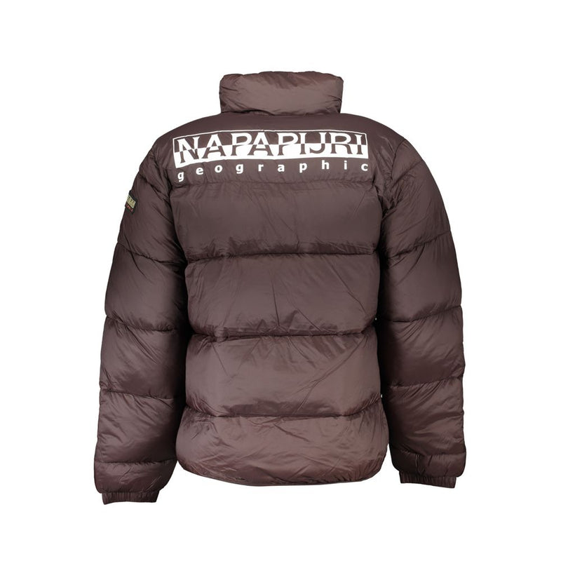 Napapijri Brown Polyamide Men Jacket - Sustainable Style