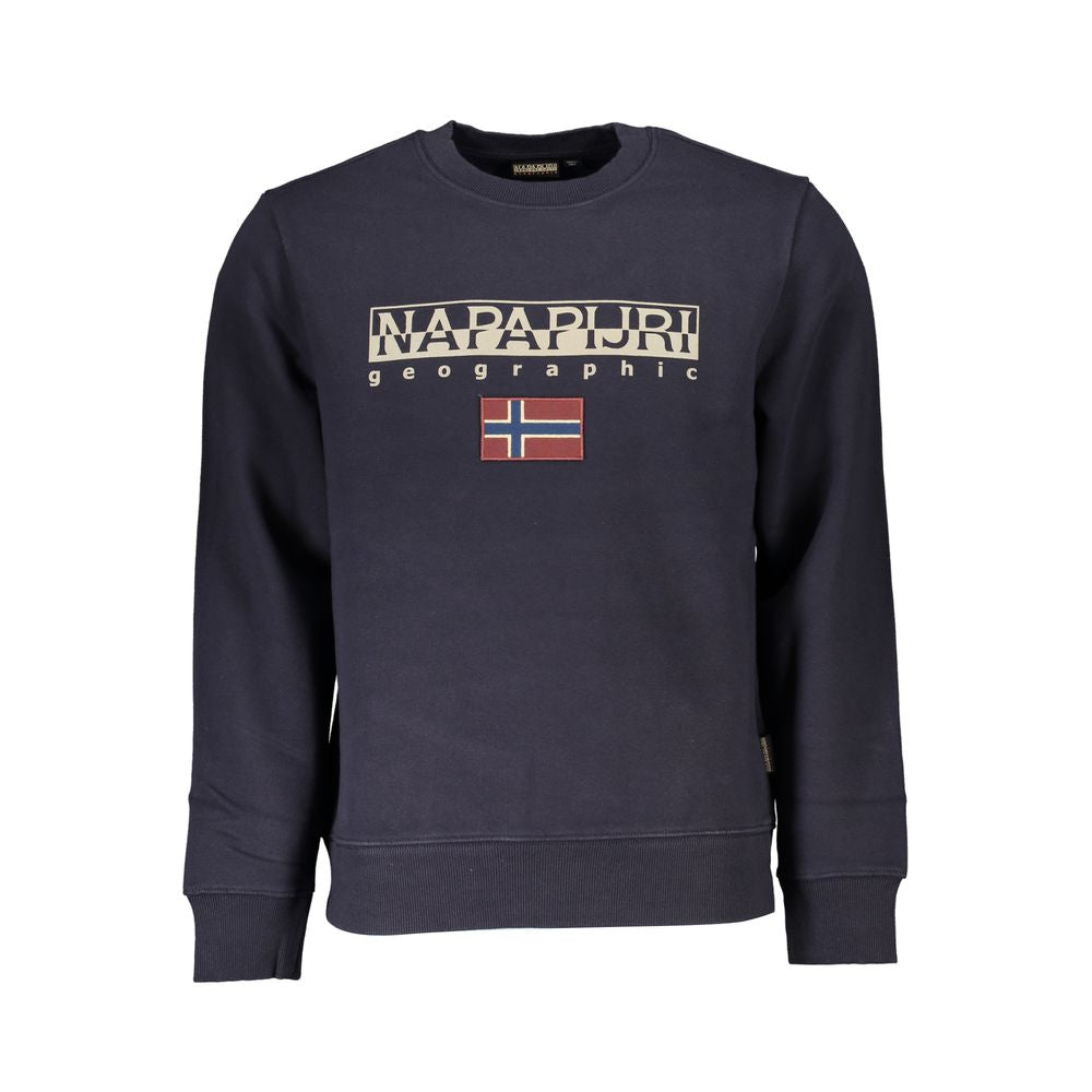 Napapijri Blue Cotton Men Sweater - Comfortable and Stylish