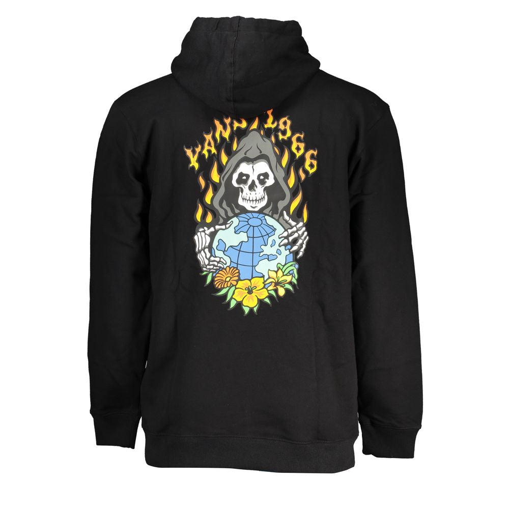 Vans Black Cotton Men Sweater with Hood