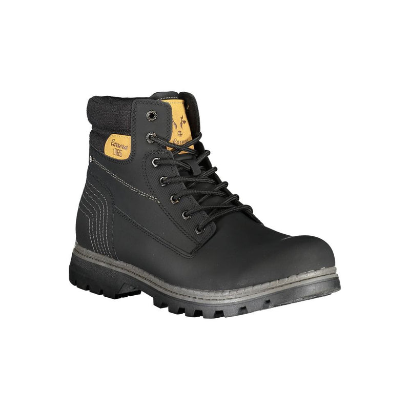 Carrera Black Polyester Men Boot - Stylish Lace-Up Design