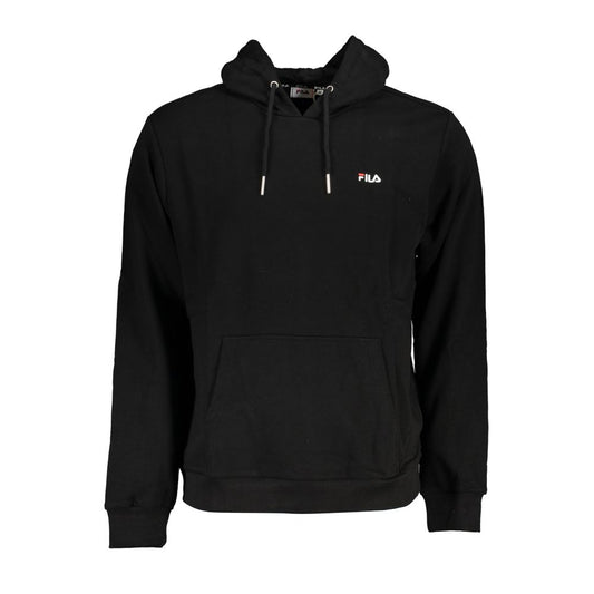 Sweat à capuche en coton noir pour homme Fila