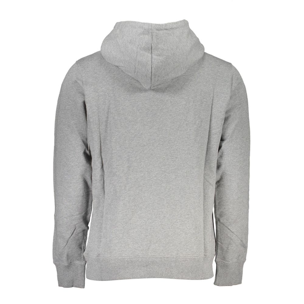 Calvin Klein "Sweat à capuche gris en coton pour homme avec poche centrale"