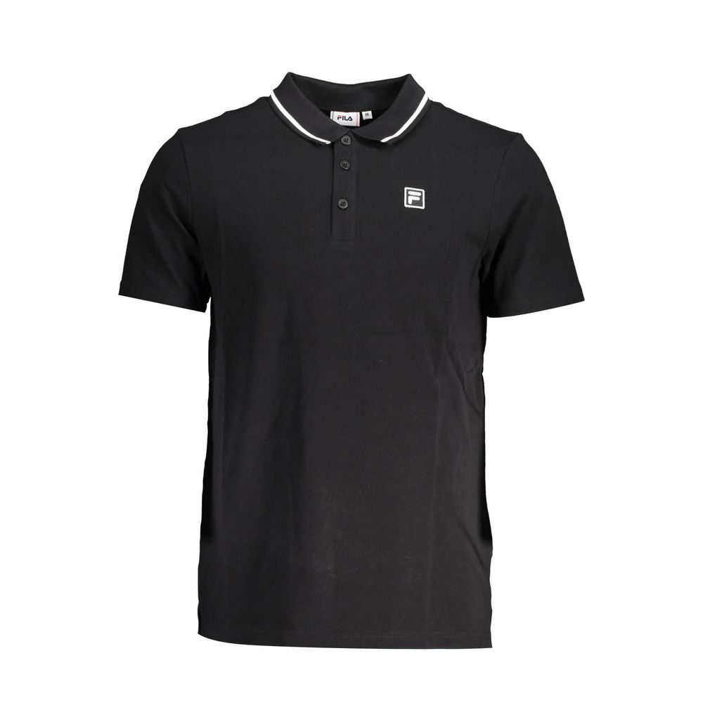 Polo Fila Noir en Coton pour Homme