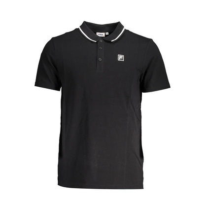Polo en coton noir Fila