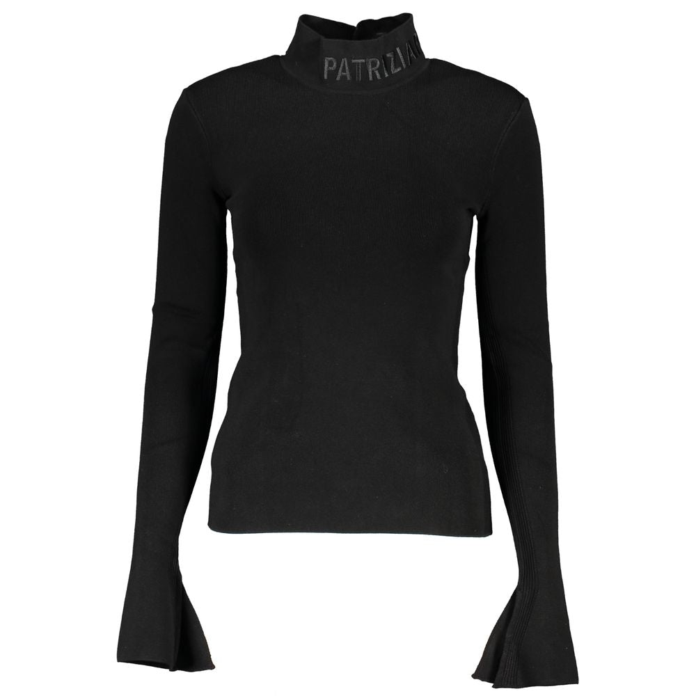 Patrizia Pepe Black Cotton Turtleneck Sweater for Women