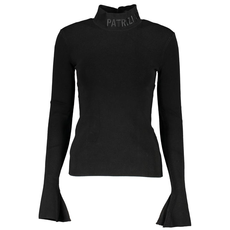 Patrizia Pepe Black Cotton Turtleneck Sweater for Women