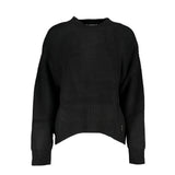 Patrizia Pepe Pull Noir en Tissu avec Col Roulé
