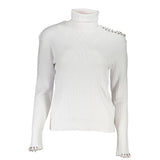 Patrizia Pepe Gray Cotton Sweater with Turtleneck