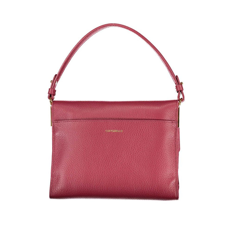 Coccinelle Red Leather Handbag - Élégante et Polyvalente