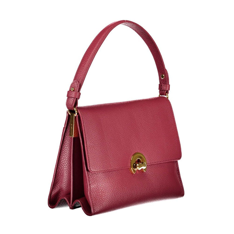 Coccinelle Red Leather Handbag - Élégante et Polyvalente