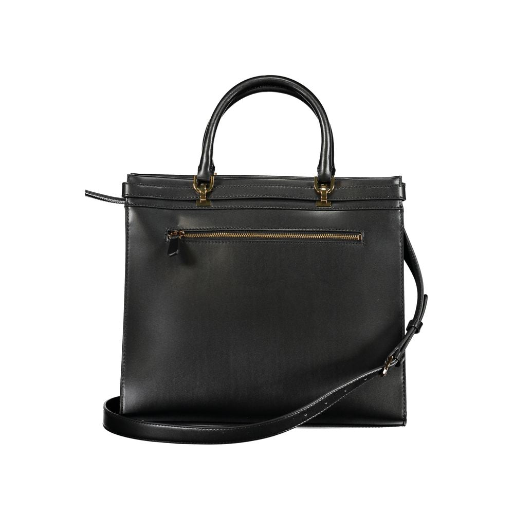 Guess Jeans Black Polyethylene Handbag - Sestri Logo Design