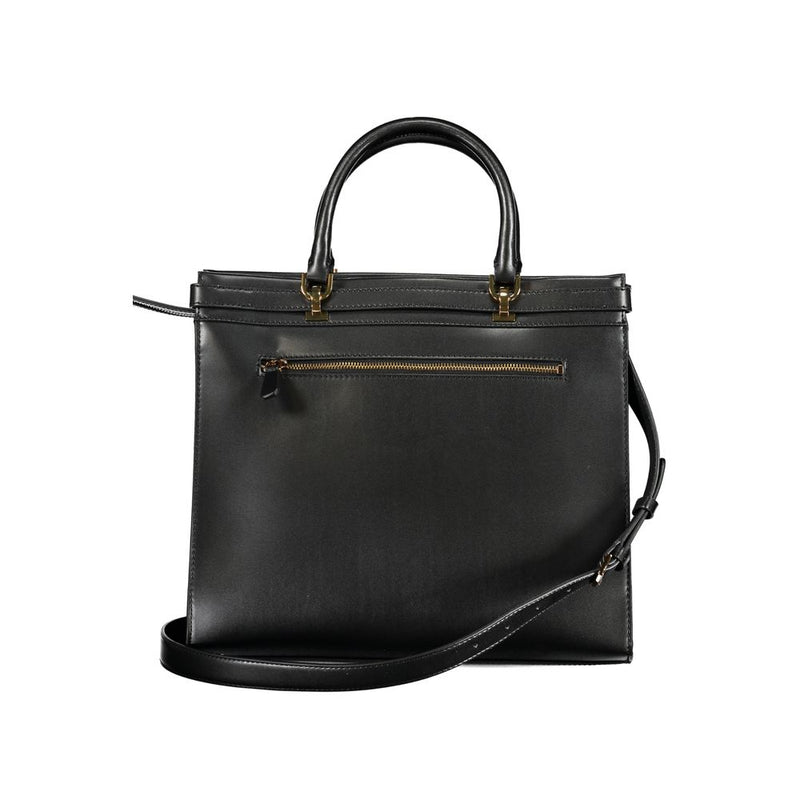 Guess Jeans Black Polyethylene Handbag - Sestri Logo Design
