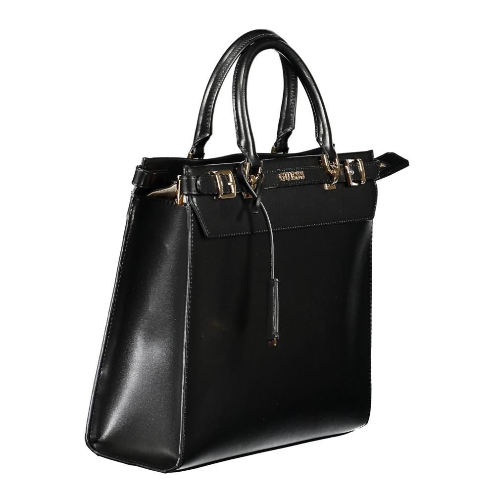 Guess Jeans Black Polyethylene Handbag - Sestri Logo Design