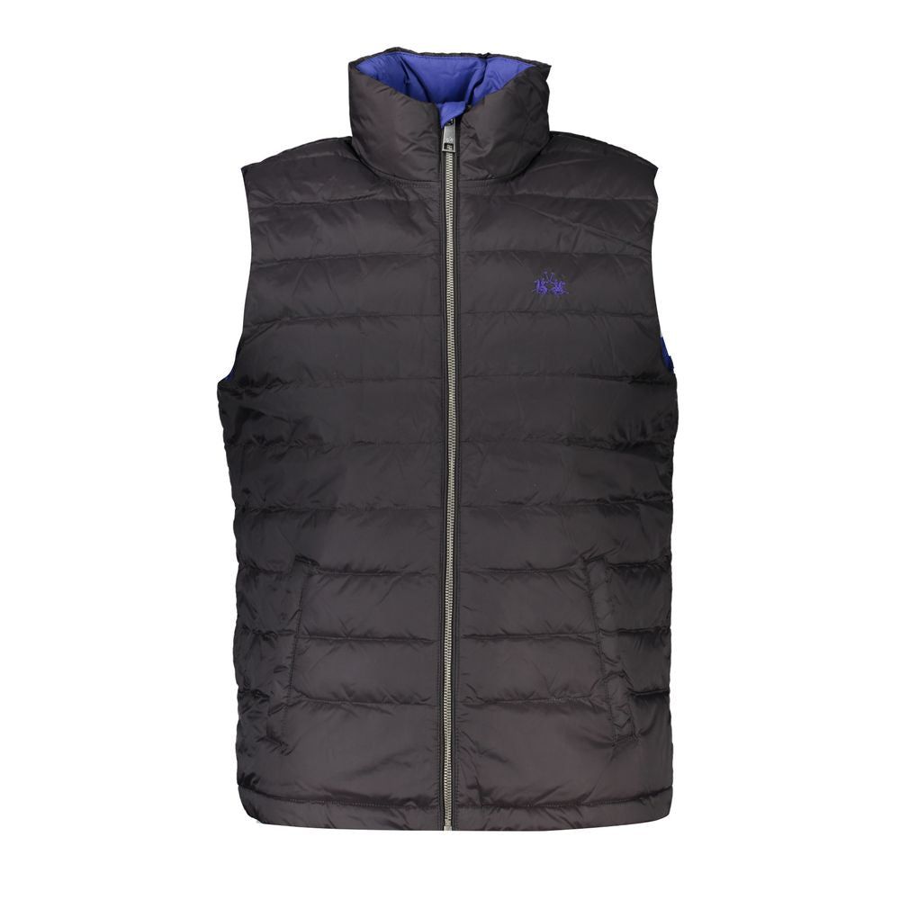 La Martina Black Polyamide Men's Jacket - Sleek & Stylish