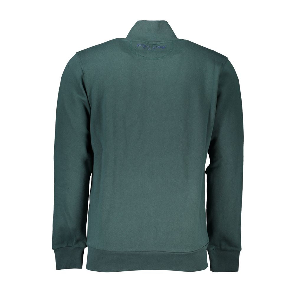 La Martina Green Cotton Men Sweater - Stylish Comfort