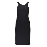 Patrizia Pepe Robe Élastane Noire - Design Élégant Sans Manches
