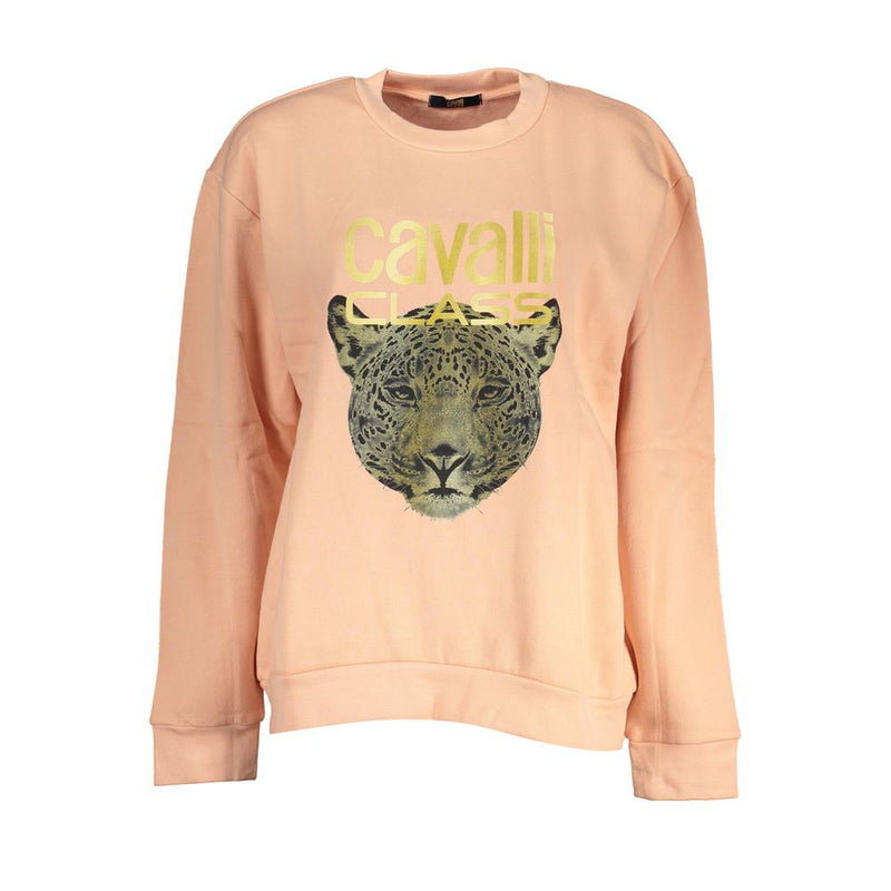 Cavalli Class Pink Cotton Women Sweater - Luxe Casual Chic