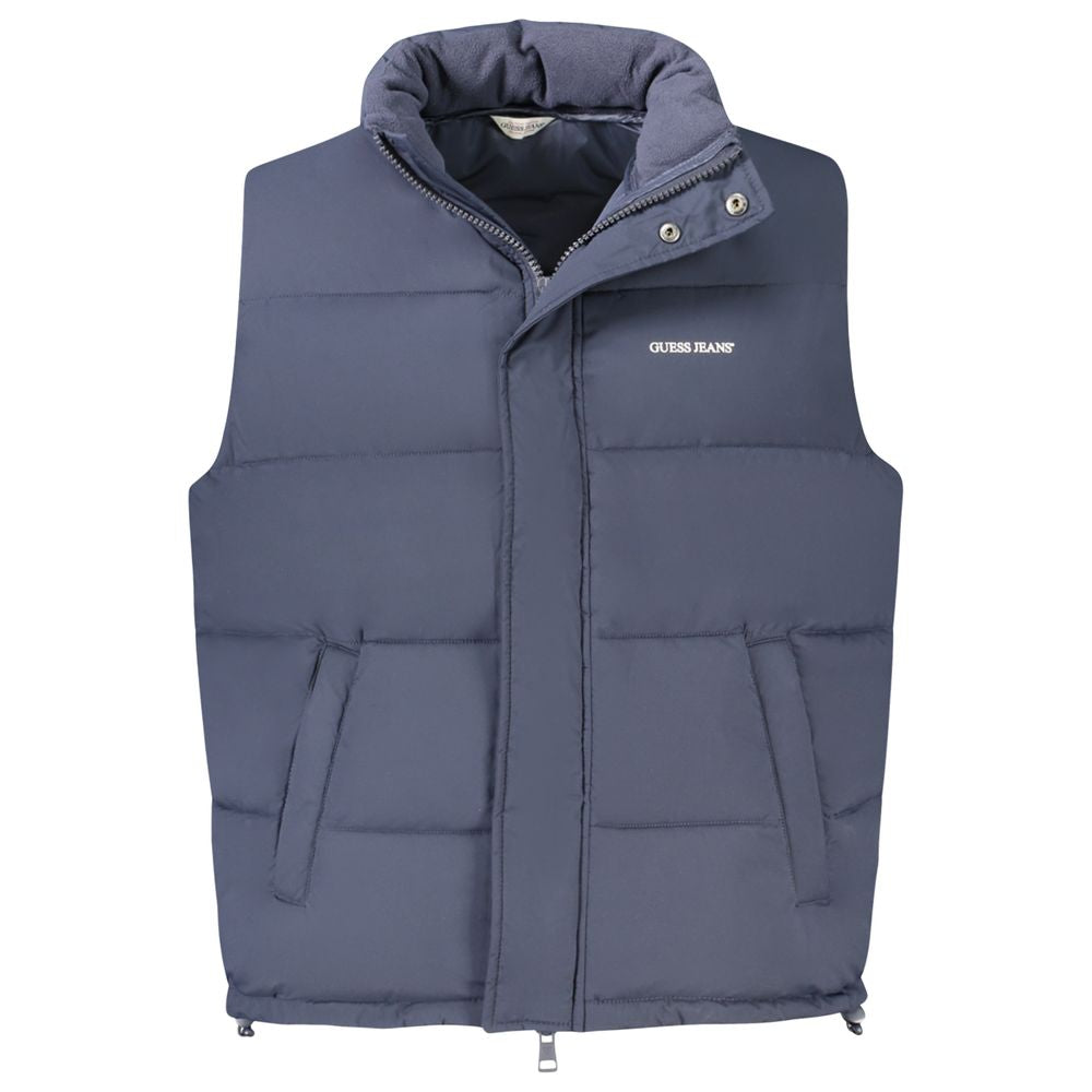 Guess Jeans Veste Sans Manches Bleue en Polyester pour Homme