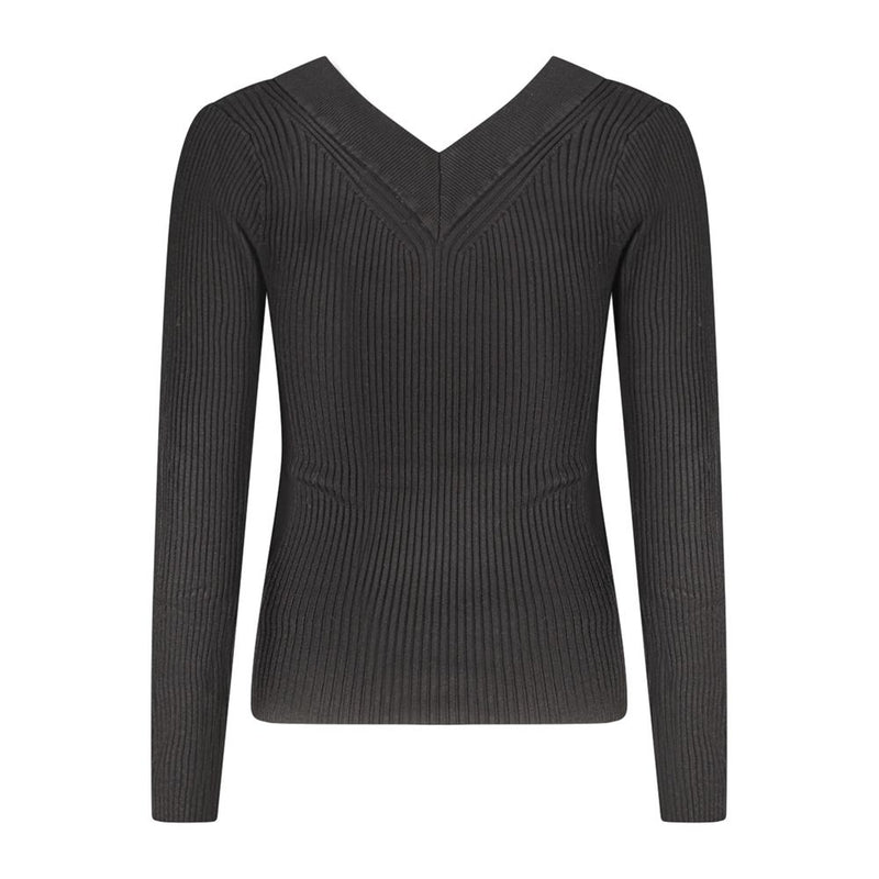 Guess Jeans Black Viscose Sweater - Stylish and Comfortable