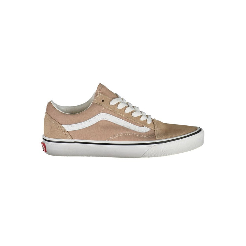 Vans Beige Polyester Old Skool Sneakers - Style et Confort Intemporel