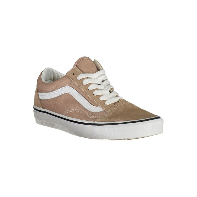 Vans Beige Polyester Old Skool Sneakers - Style et Confort Intemporel