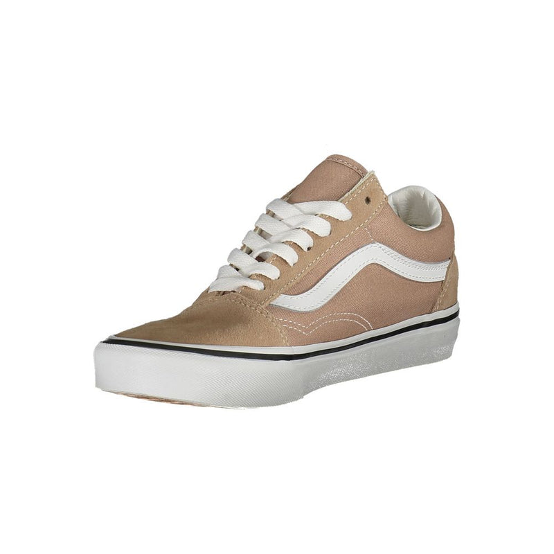 Vans Beige Polyester Old Skool Sneakers - Style et Confort Intemporel