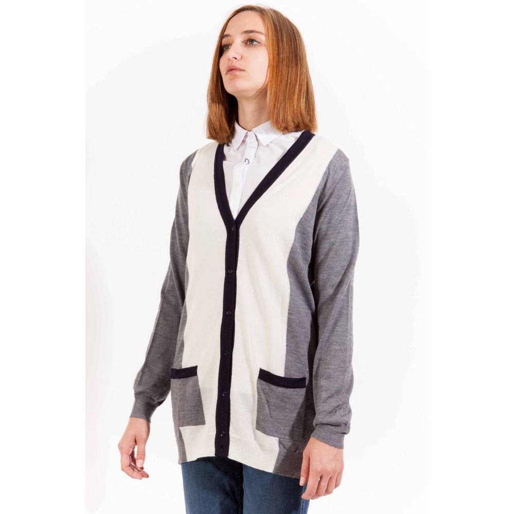 Gant Gray Wool Sweater - Stylish Long Sleeve Cardigan