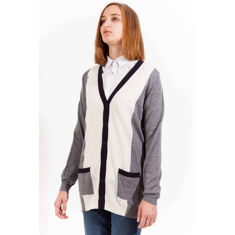 Gant Gray Wool Sweater - Stylish Long Sleeve Cardigan
