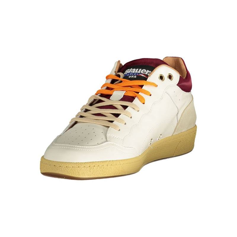 Blauer White Polyester Sneaker - Confort et Style au Quotidien