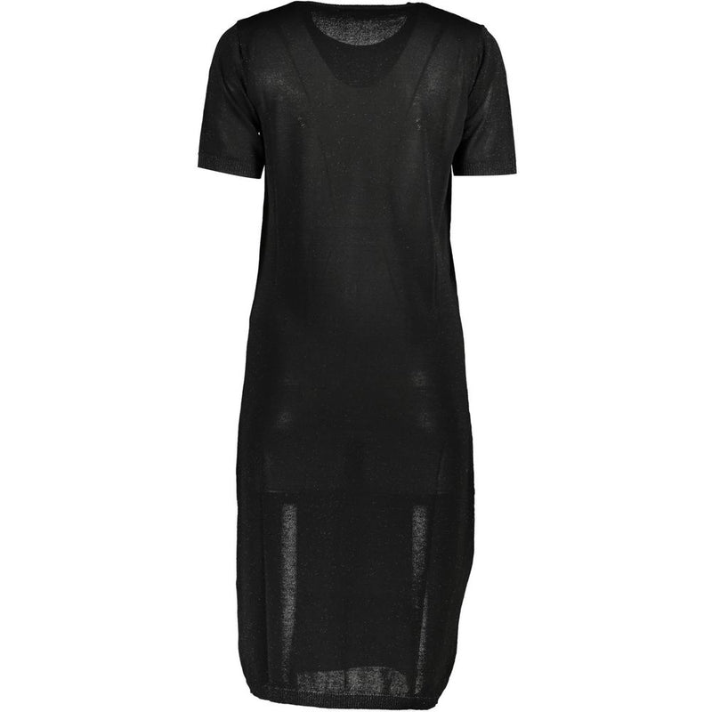 Robe Viscose Noire Cavalli Class - Élégante Robe Courte