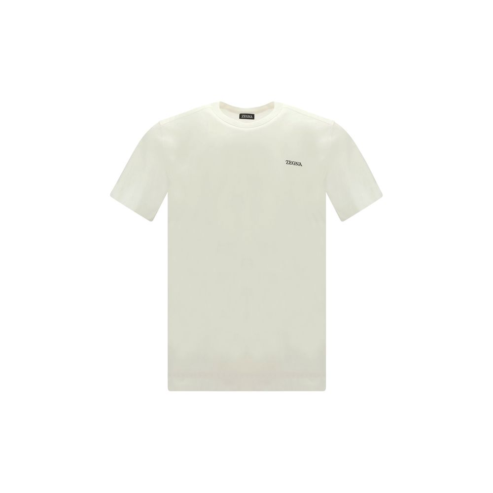 T-Shirt en Coton Blanc ZEGNA - Modèle Classique