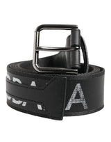 Ceinture Dolce &amp; Gabbana en cuir polyester noir avec boucle en métal