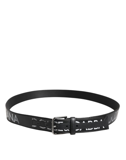 Ceinture Dolce & Gabbana en cuir polyester noir avec boucle en métal
