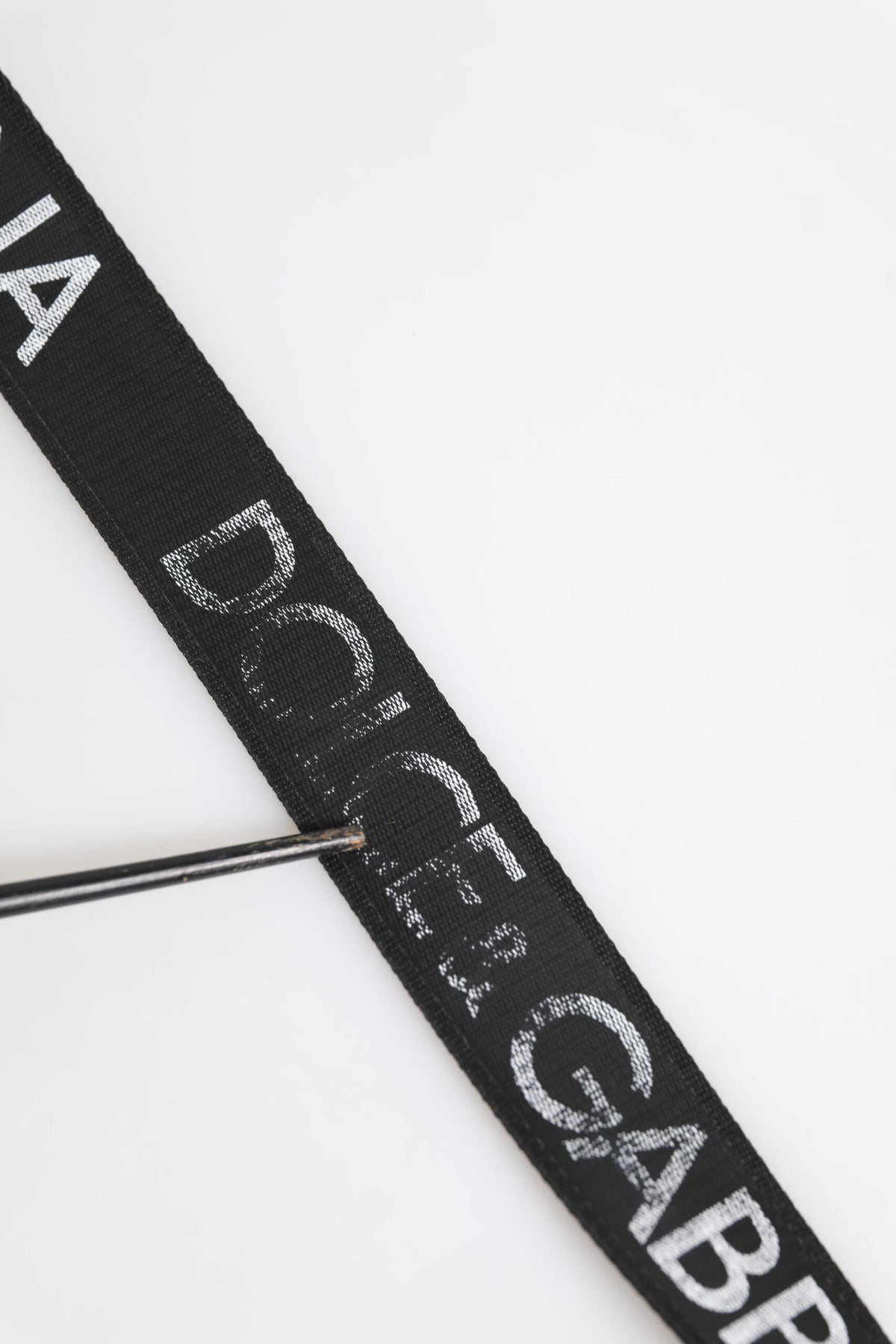 Ceinture Dolce &amp; Gabbana en cuir polyester noir avec boucle en métal
