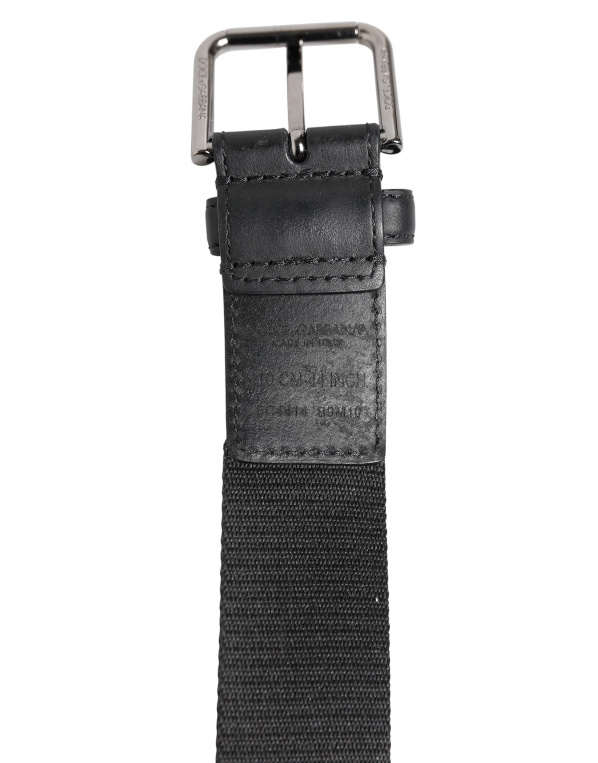 Ceinture Dolce &amp; Gabbana en cuir polyester noir avec boucle en métal