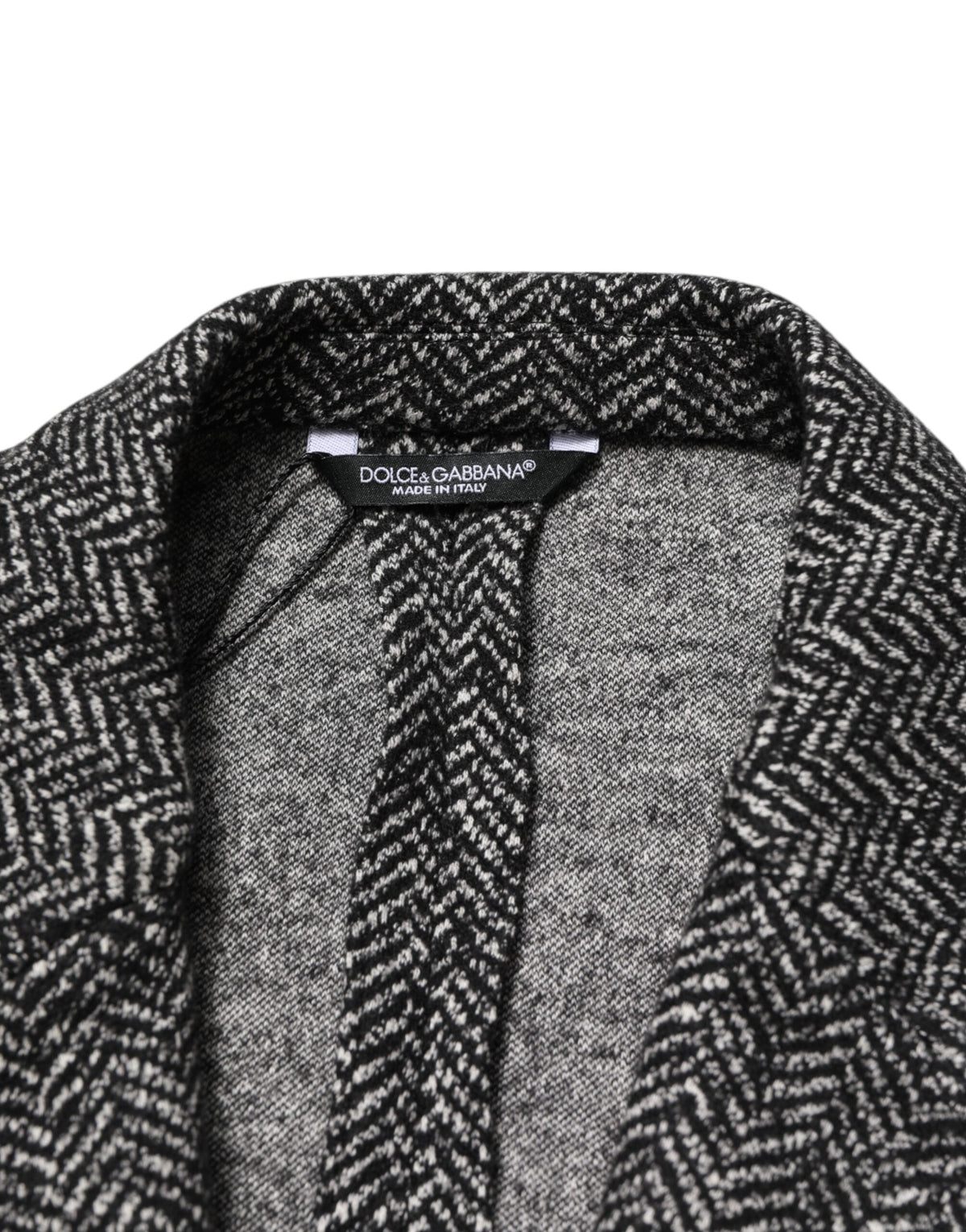 Dolce &amp; Gabbana, veste de costume homme noire et blanche à double boutonnage