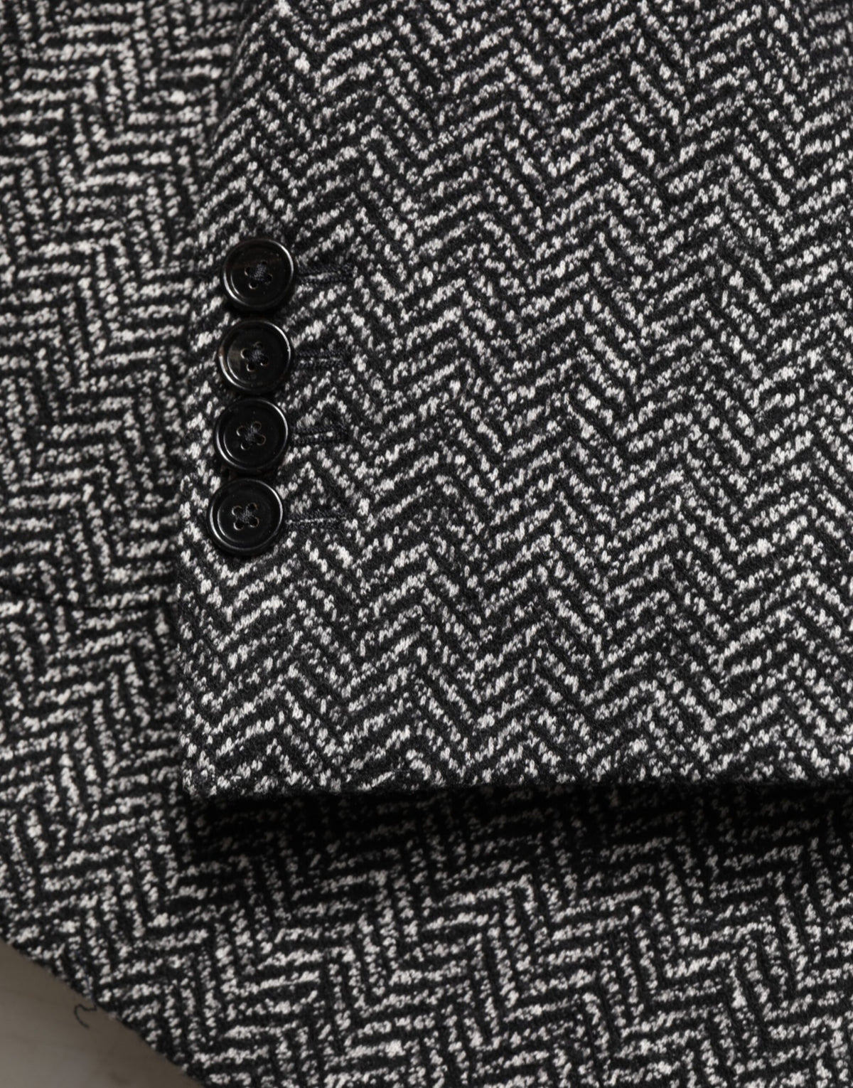 Dolce &amp; Gabbana, veste de costume homme noire et blanche à double boutonnage