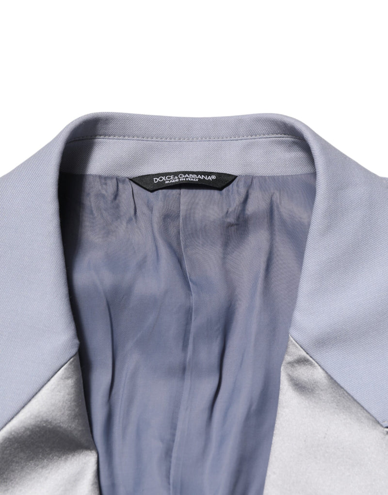 Dolce &amp; Gabbana grijze wollen, enkelgeknopte heren blazer
