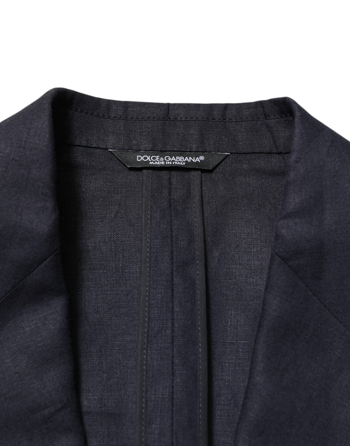 Blazer de costume pour homme à simple boutonnage bleu foncé de Dolce &amp; Gabbana