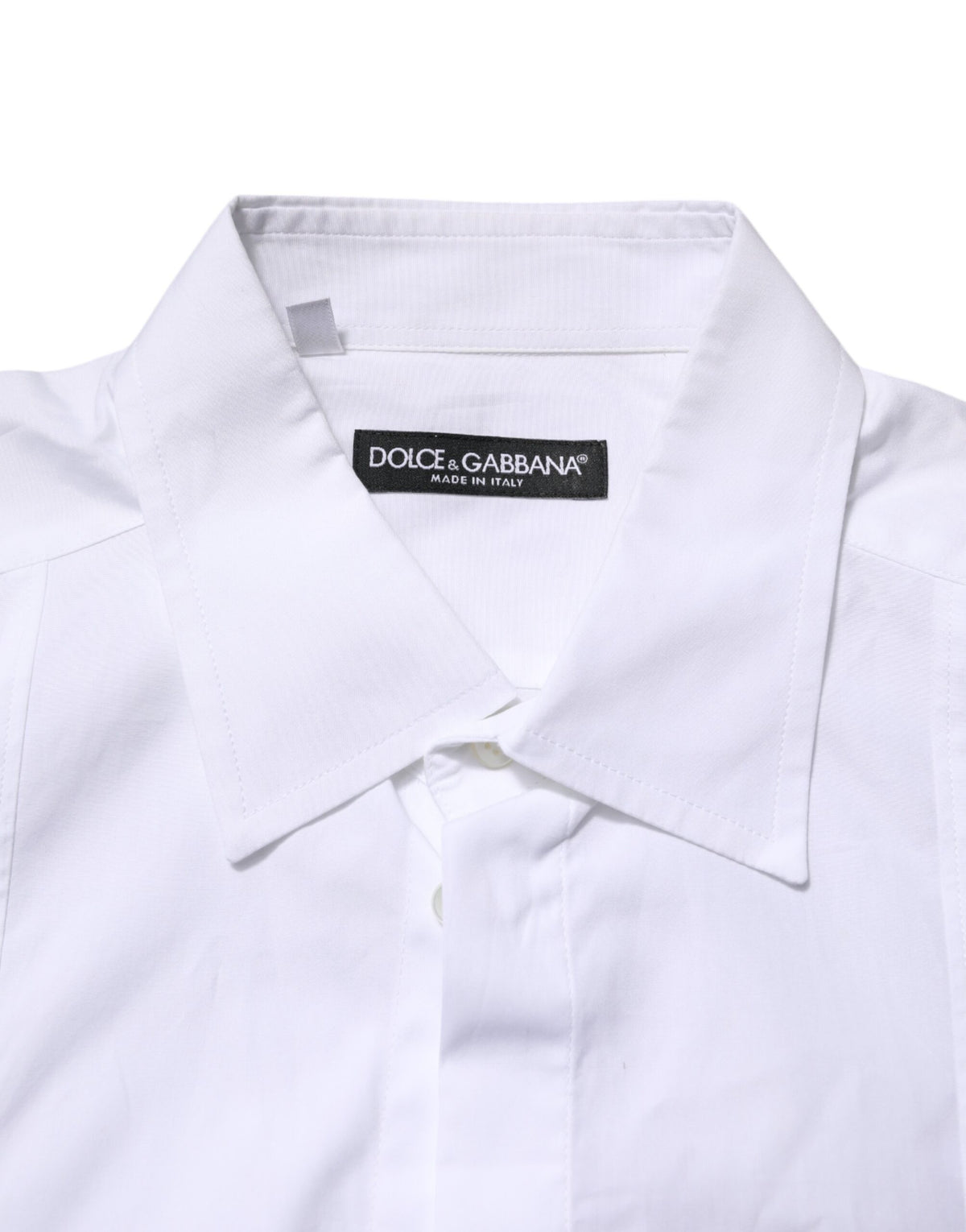 Chemise de ville pour homme en coton popeline blanche de Dolce &amp; Gabbana
