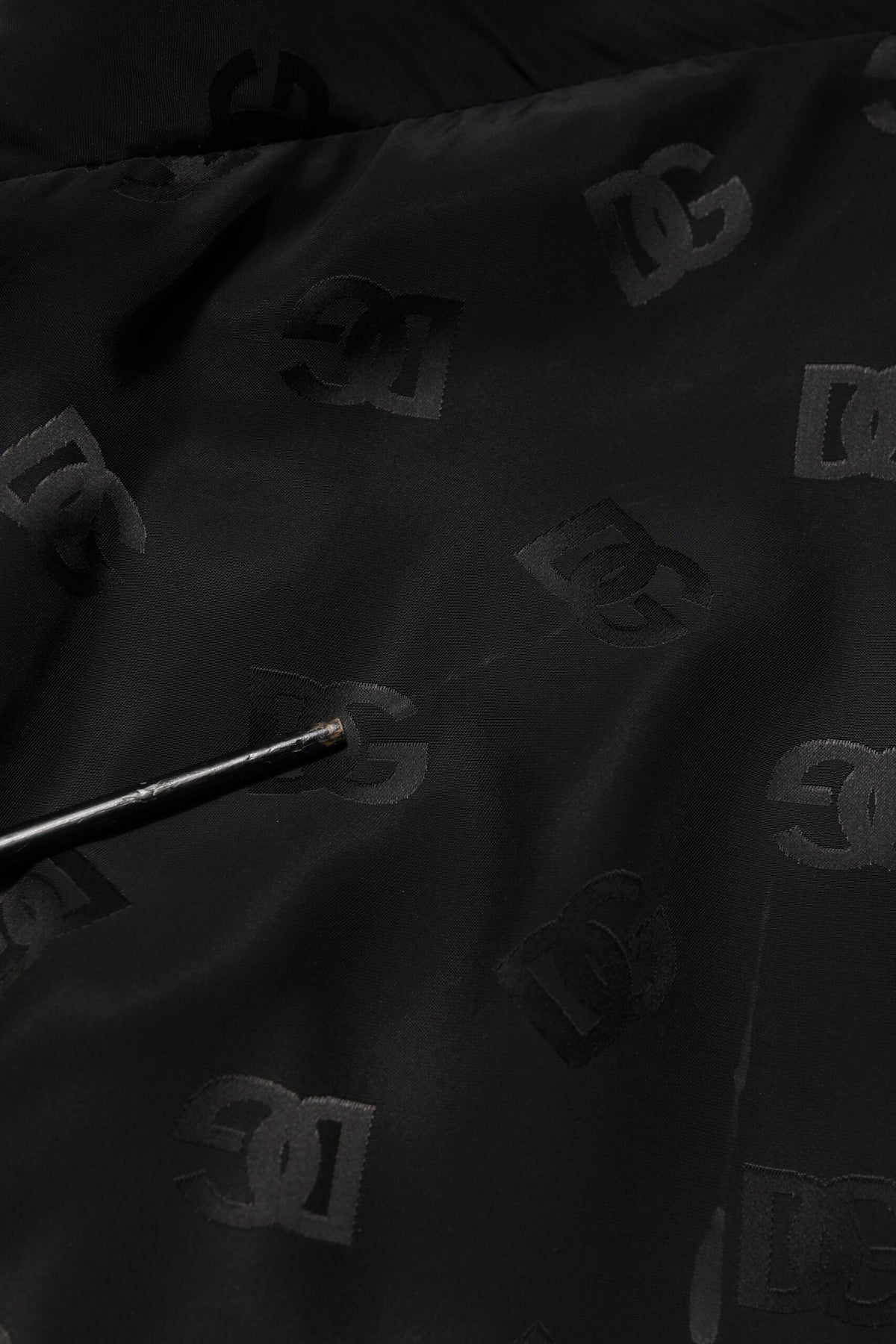 Dolce & Gabbana Veste manteau en polyester noir avec logo monogramme