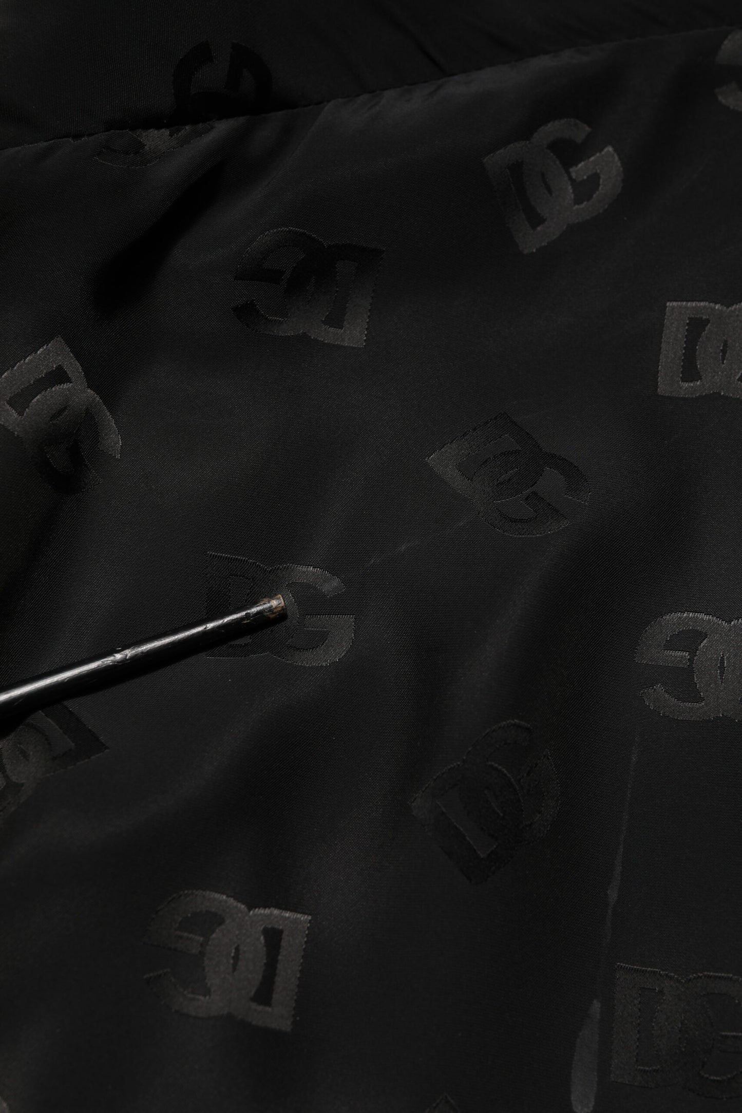 Dolce & Gabbana Black Polyester Logo Monogram Coat Jacket