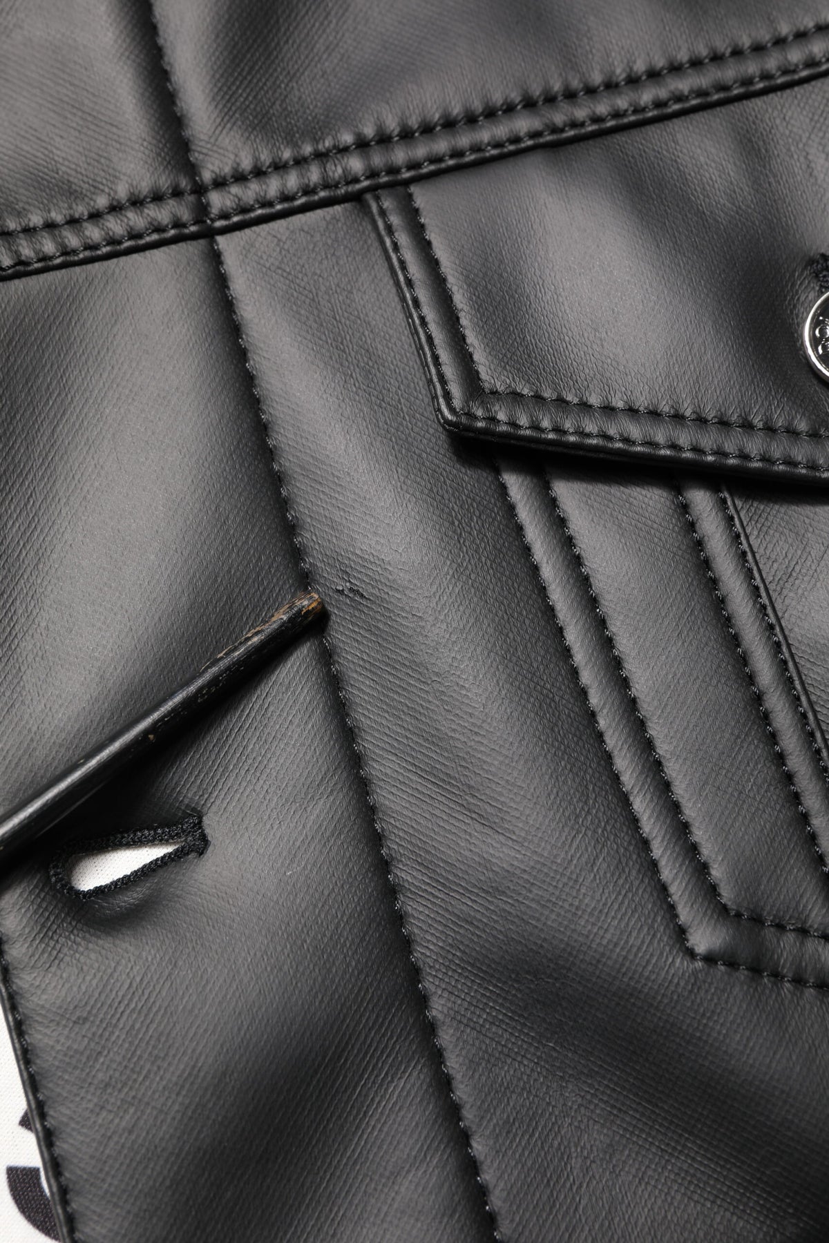 Veste motard à boutons en polyester noir de Dolce & Gabbana