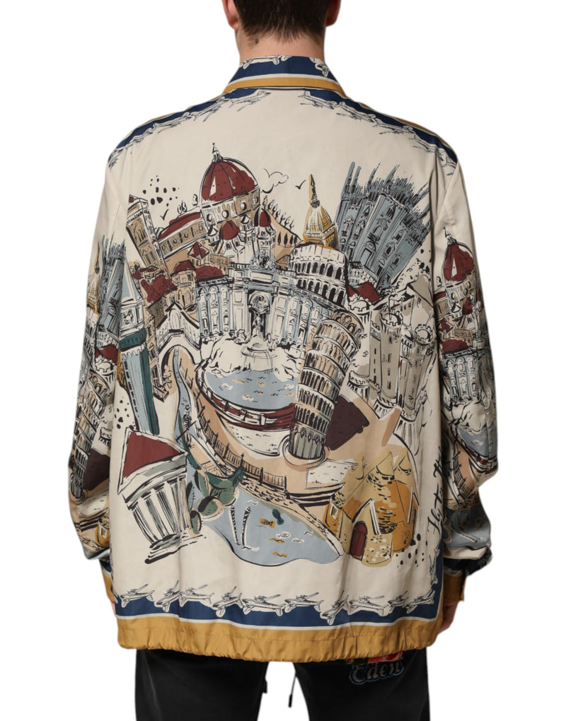 Bomber Jacket pour Homme à Motifs Italiens Multicolores de Dolce & Gabbana