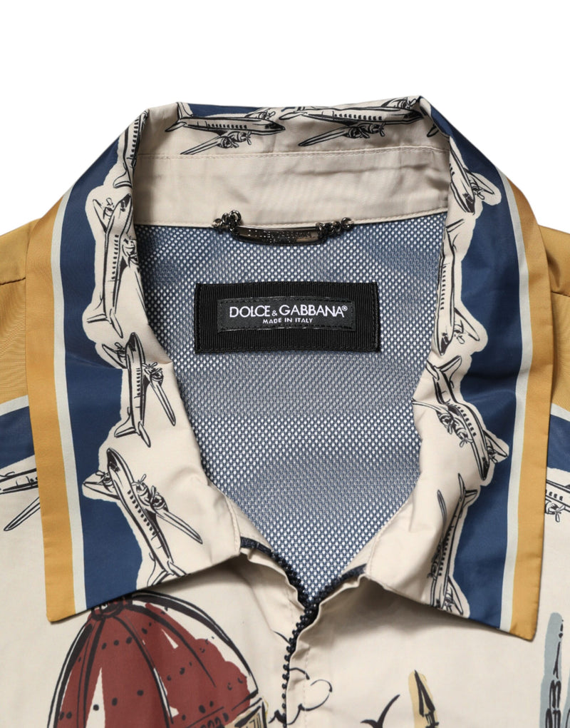 Bomber Jacket pour Homme à Motifs Italiens Multicolores de Dolce & Gabbana