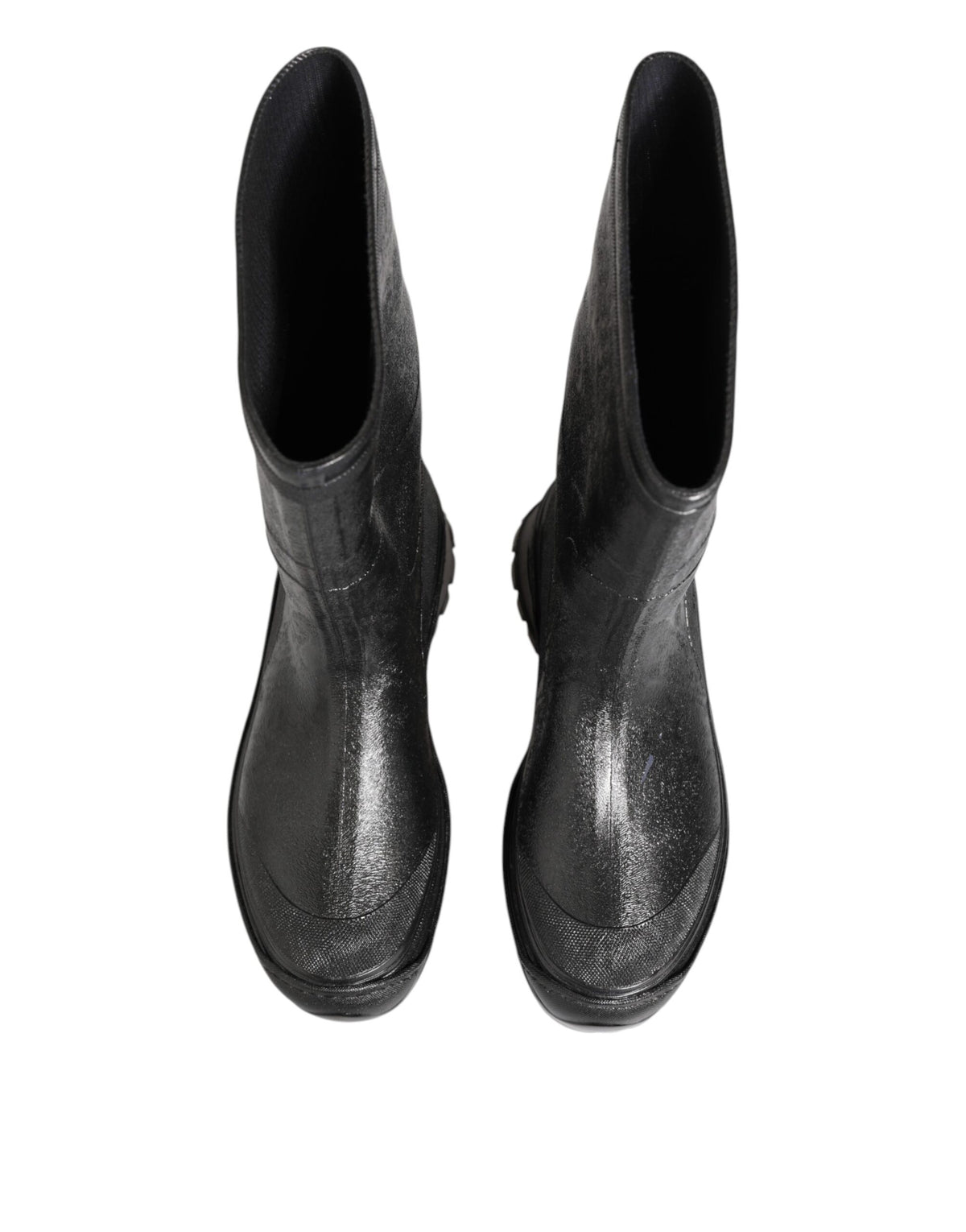 Dolce & Gabbana Metallic Brown Pull On Rain Boots for Men