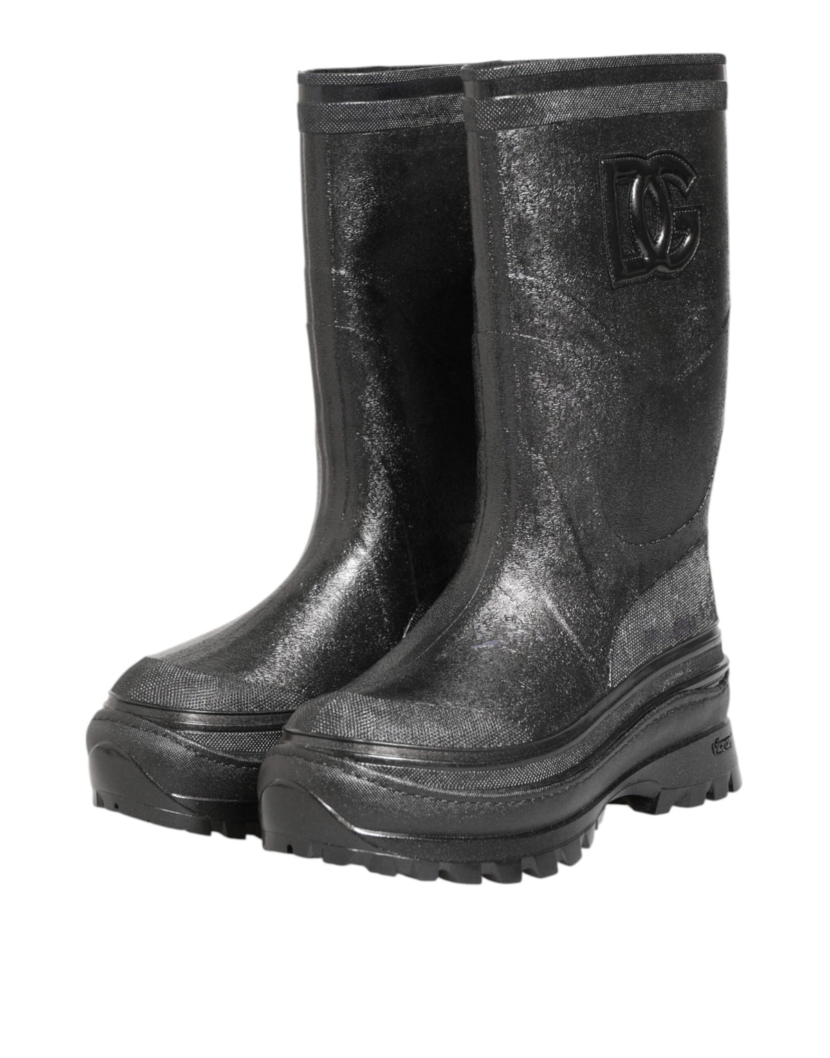 Dolce & Gabbana Metallic Brown Pull On Rain Boots for Men