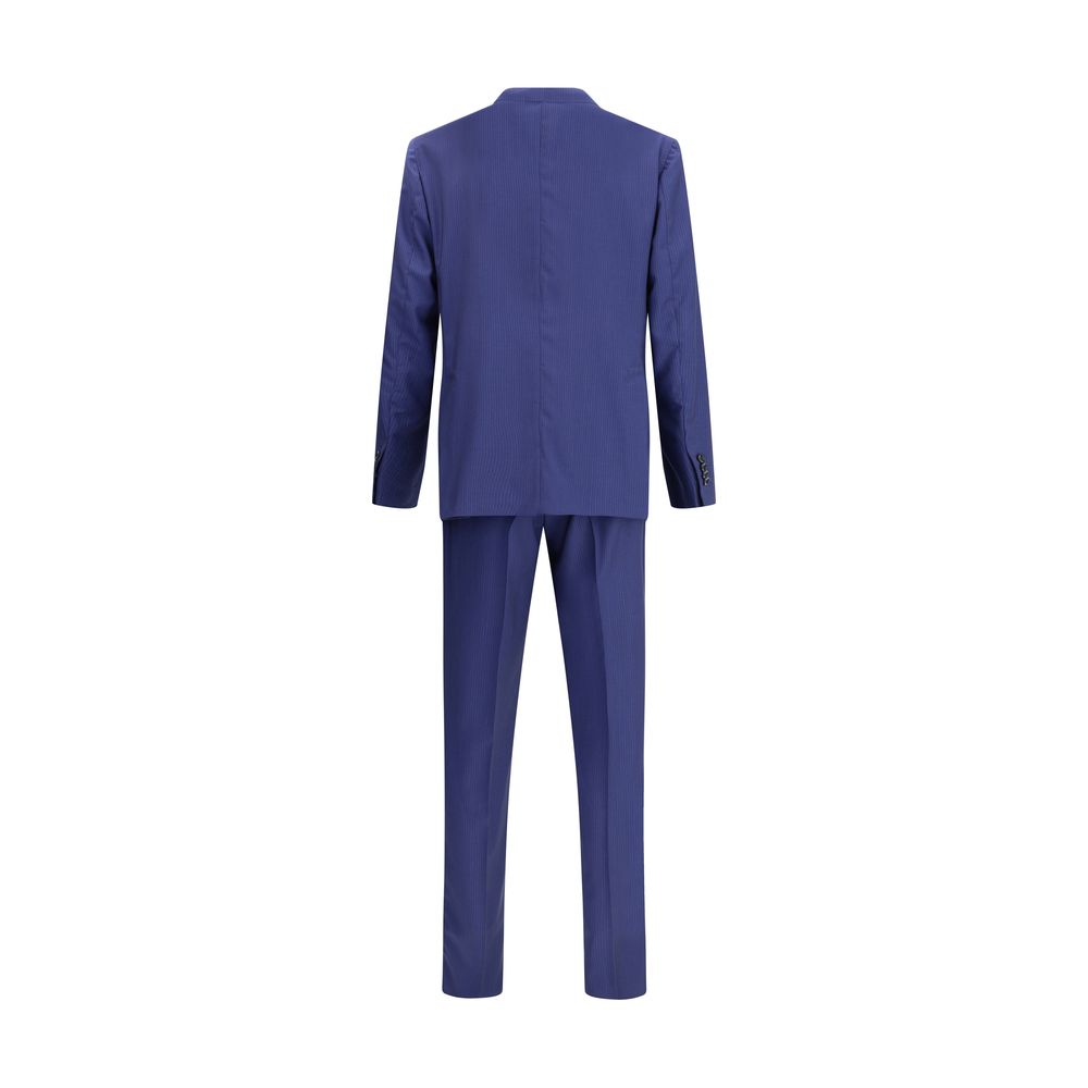 Gi Capri gestreept pak van maagdelijke wol